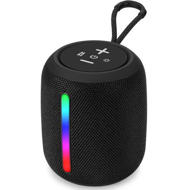 Boxa Portabila Bluetooth MADGENIX, Putere 20W, Acumulator 1200mAh, Wireless, Radio FM, Slot Card TF, USB, Reincarcabila, Negru