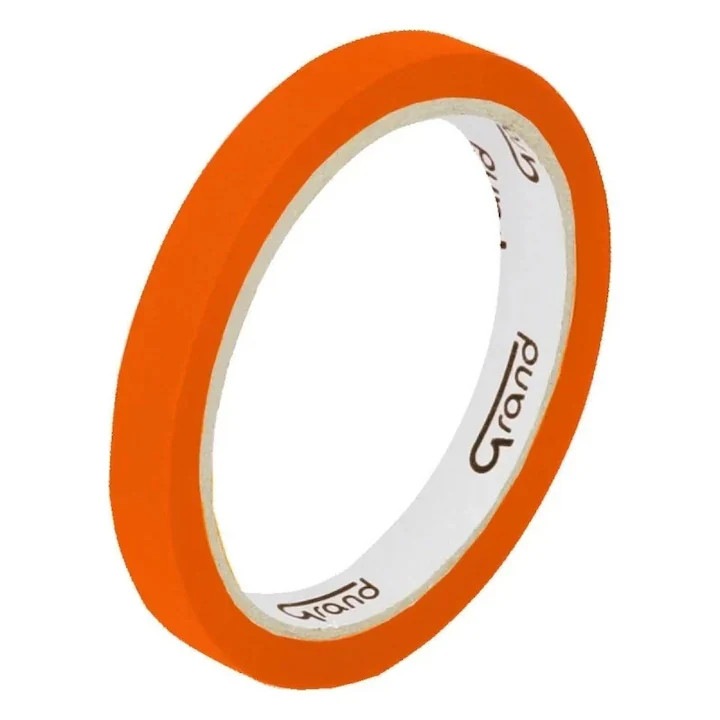 Banda adeziva PVC, ambalaje365, portocalie, 12mm x 50m, 12 Buc/Set