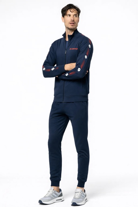 Trening barbati Lotto, set bluza cu fermoar si pantaloni, albastru, L INTL