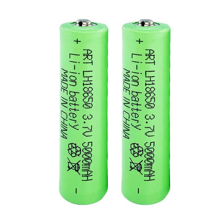 Set Acumulatori Reincarcabili Li-Ion 3, 7V SUPER TRENDS®, 5000mAh, Tip 18650, AA, 2 Bucati/Set, Verde