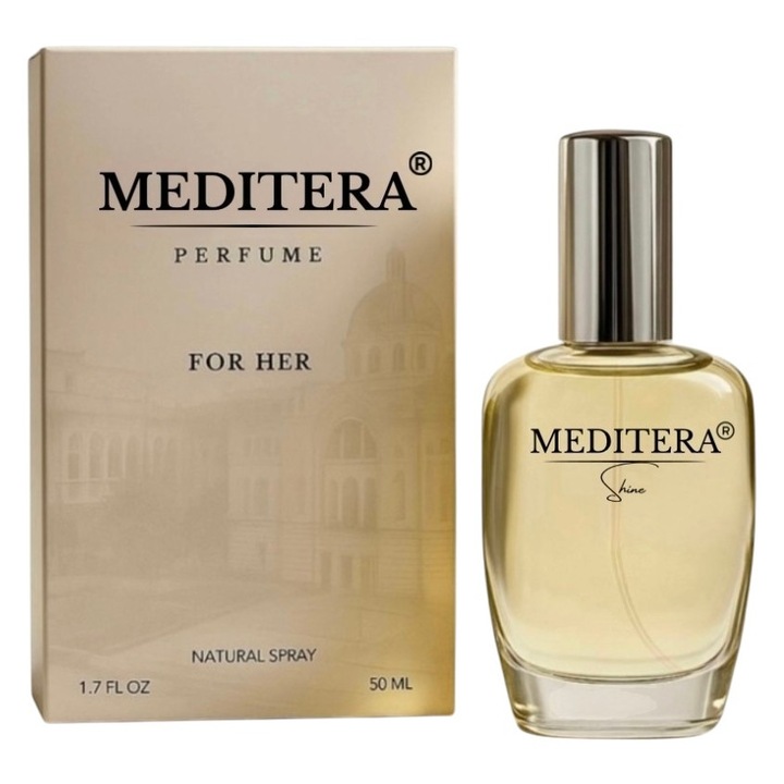 Apa de Parfum Femei MEDITERA SHINE, 50 ml, note florale, persistenta 12 ore