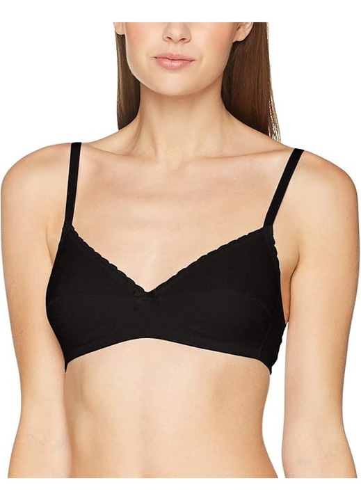 Sutien bumbac neburetat fara sarme Cotonella CD050 00B1, Negru