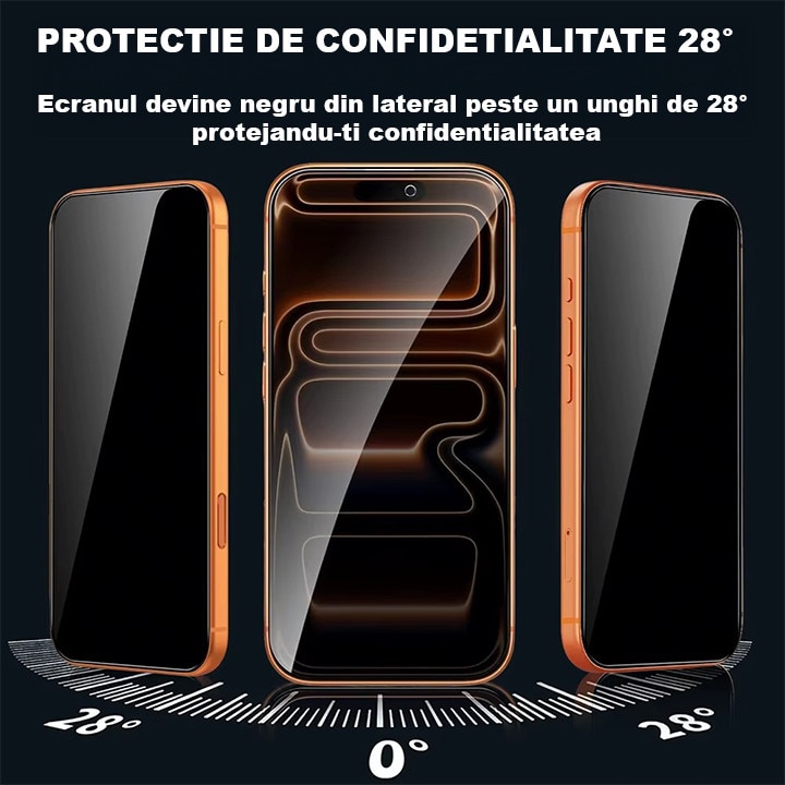 Folie Sticla Privacy pentru Samsung Galaxy S24 - 2 buc, HEYBINGO®, E-SNAP, din Sticla Securizata Duritate 9H, Cu Kit de Aplicare Instanta si Functie Automata de Indepartare a Prafului, Rezistenta la zgarieturi, Protectie Ecran Premium