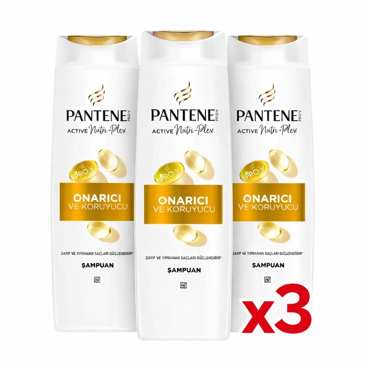 Set 3x Sampon Pantene Pro-V Repair & Protect, pentru par fragil si uscat, 3 x 400 ml