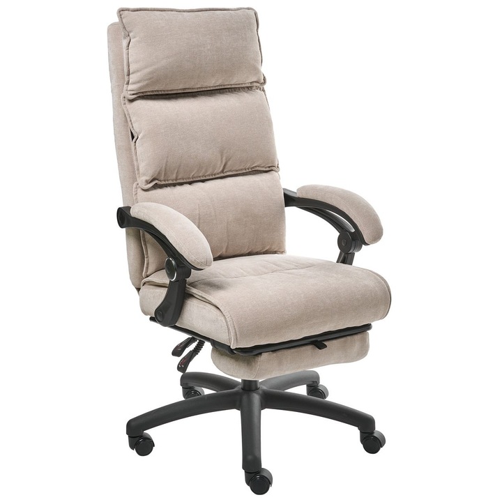 Scaun executiv Suport pentru picioare retractabil Eaton Chenille Bej