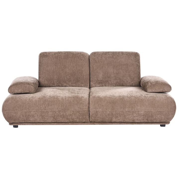 Canapea cu 3 locuri Beliani Nacka, spatar si brate reglabile, maro, 253x129cm
