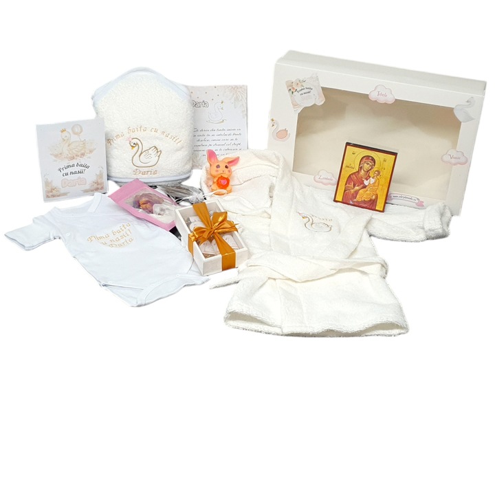 Set Prima Baita Lebada Alb/Roz