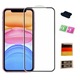 Folie de protectie Spacer pentru iPhone 13 si 13 Pro, sticla 9D, duritate 9H, Tempered Glass, include Set Curatare si 4 buc Stickere Muller® Indepartare Praf Display/ Ecran din Sticla, plus Dop Anti-praf Müller® pentru Port Type C