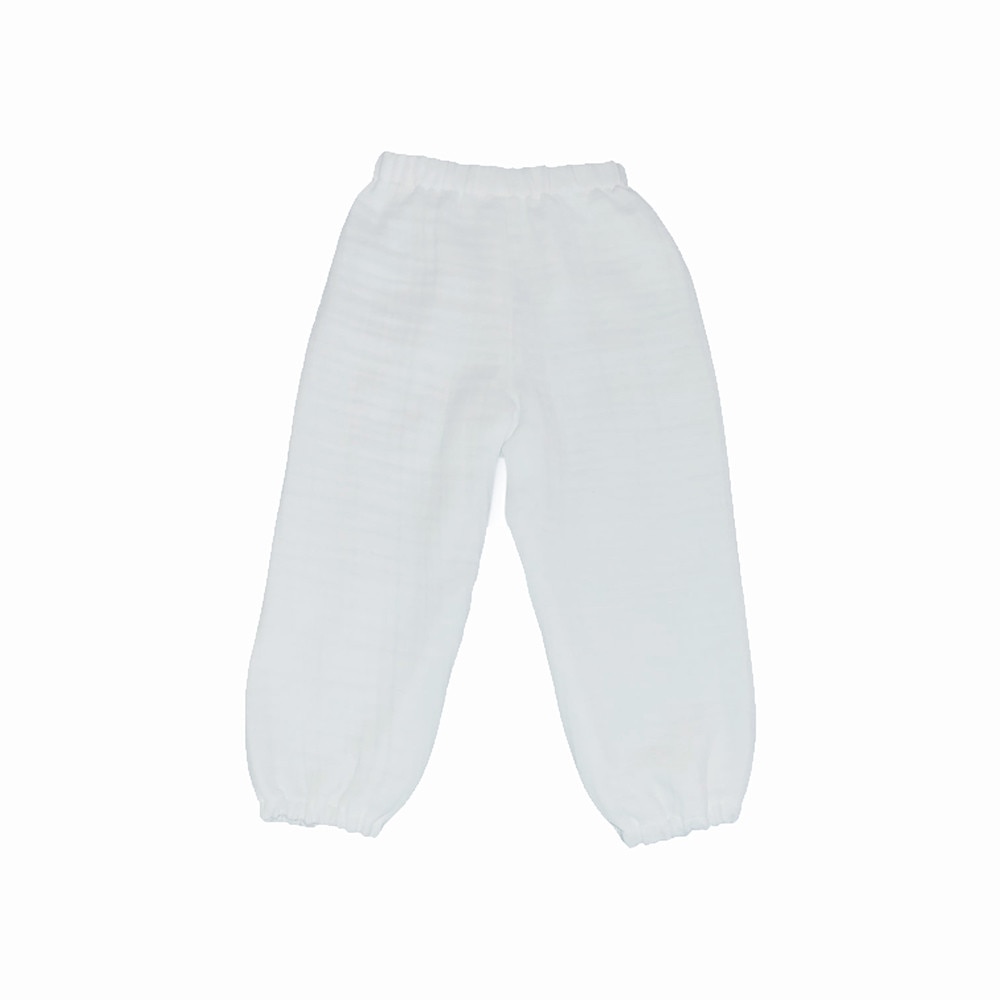 Îmbrăcăminte copii - Pantaloni lungi Muselina Alba, Copii 12-18 Luni, Marime 86 cm, 2603-4MA-PCE Alb, Albatex Home