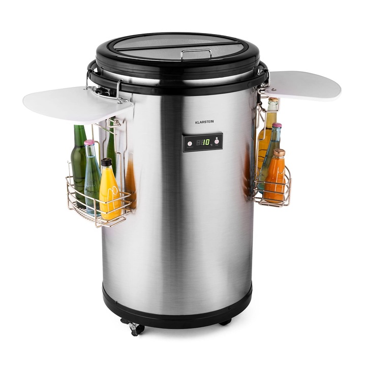 Frigider pentru bauturi Klarstein Mr. Barbot, 50 litri, clasa energetica F, Argintiu, 83 cm inaltime