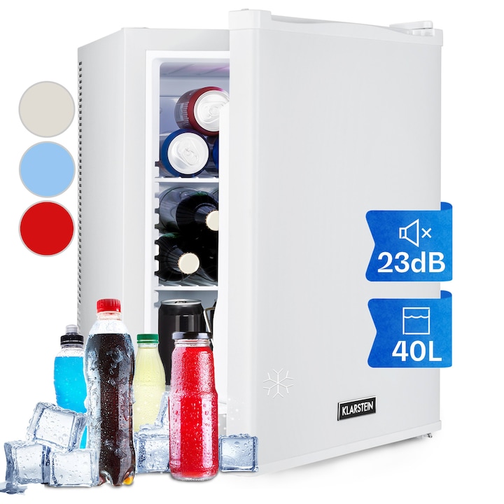 Mini Bar Klarstein Happy Hour 40L, 5-15C, Silentios, Alb, 40x53,5x48cm