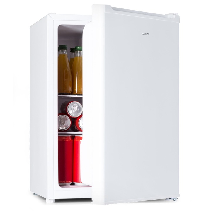 Mini frigider cu congelator Klarstein Fargo, 67 litri, congelator 4 l, clasa energetica E, Alb, 64 cm inaltime