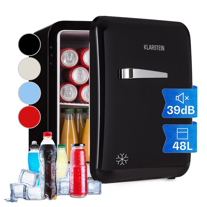 Klarstein, Audrey Mini, Frigider Retro, 48 L, 2 Nivele, F