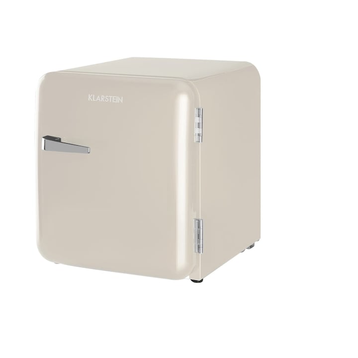 Frigider Retro Klarstein Audrey Mini, 48L, 2 Nivele, Clasa F, 44x50x49.8cm