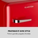 Klarstein, Audrey Mini, Frigider Retro, 48 L, 2 Compartimente, Eficienta Energetica Clasa F