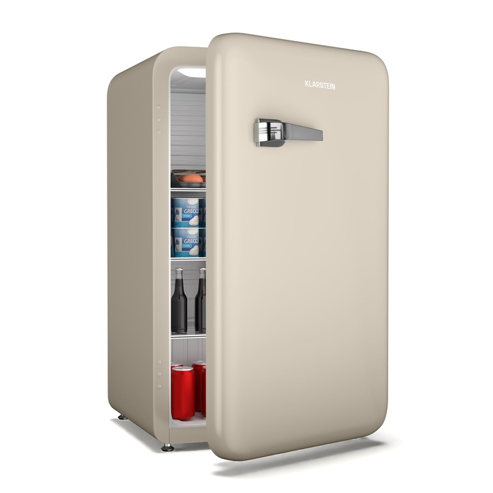 Klarstein, Irene, Frigider-Congelator, 61 L Frigider, 25 L Congelator, Negru