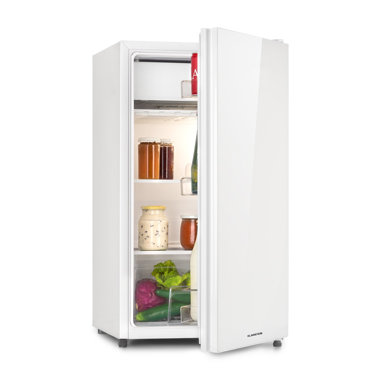 Klarstein, Luminance Frost, Frigider, 91 L, F, F, Compartiment Pentru Legume, 2 Rafturi De Sticla, Alb