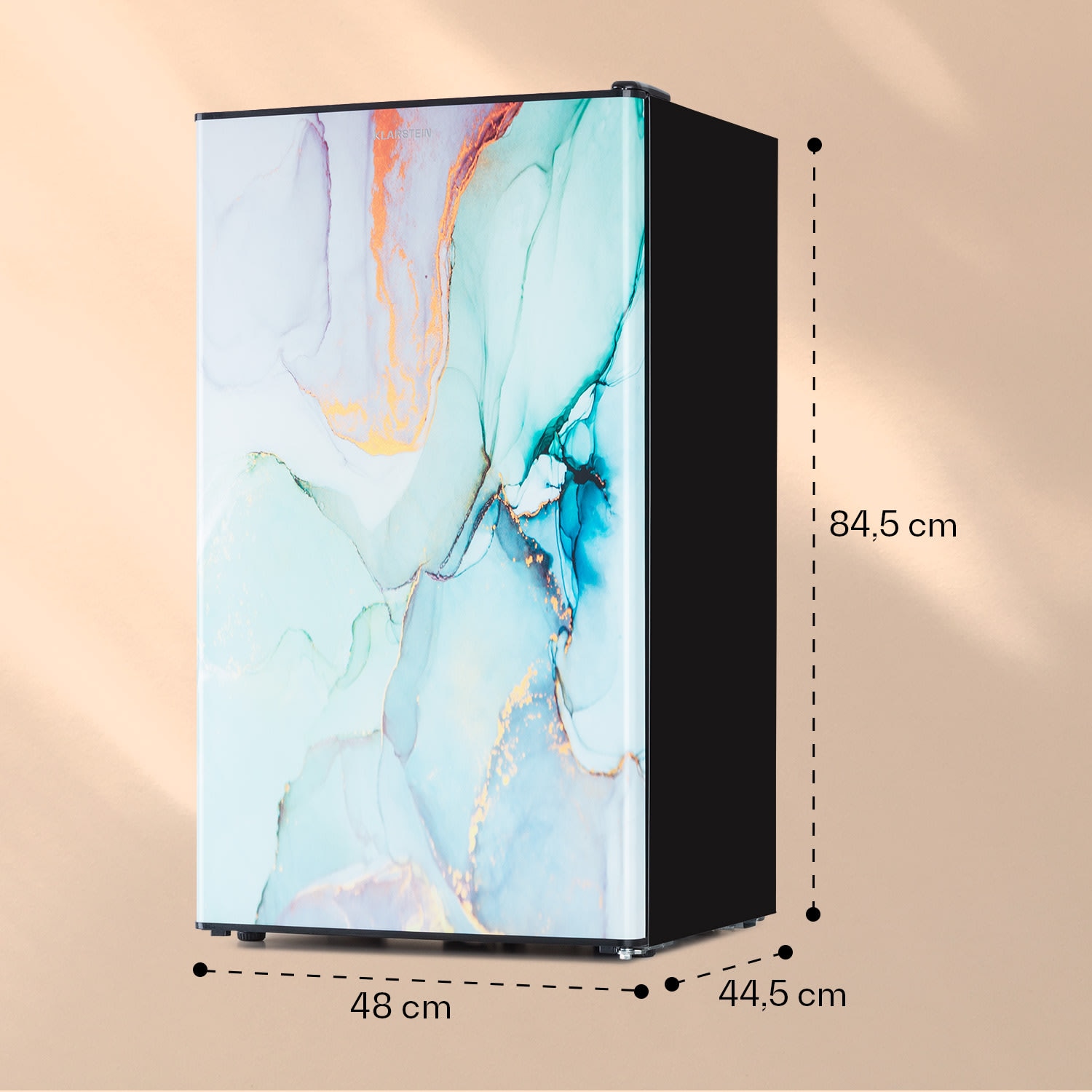 Frigider cu congelator Klarstein CoolArt, 79L, EEK E, 9L, design elegant, 48x84,5x44,5cm
