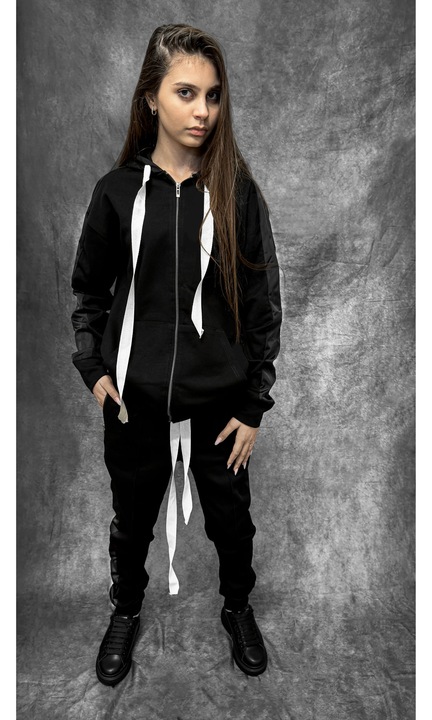 Set unisex sport, My Store, hanorac și pantaloni casual, negrudwqfwq, Negru