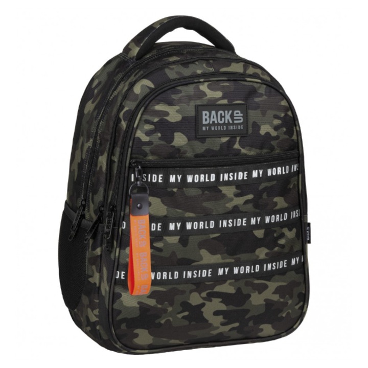 Ghiozdan scoala Derform 42 x 30 x 20 cm - Motiv Army