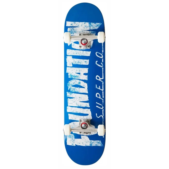 Skateboard, 8", 31.6"x8", 7 straturi, albastru, set cu roti de 52mm