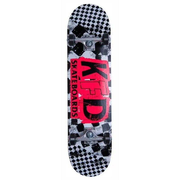 Skateboard KFD Ransom, 8", alb, 32"x8", 7 straturi, roti 52mm, ABEC-7