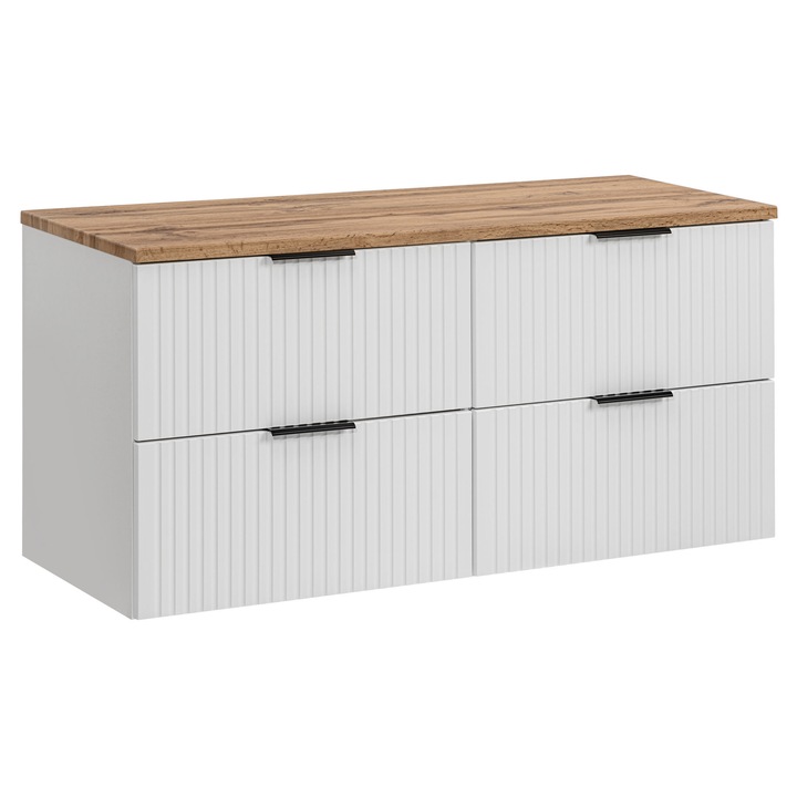 Set mobilier baie Comad, Adel White, 120x46cm