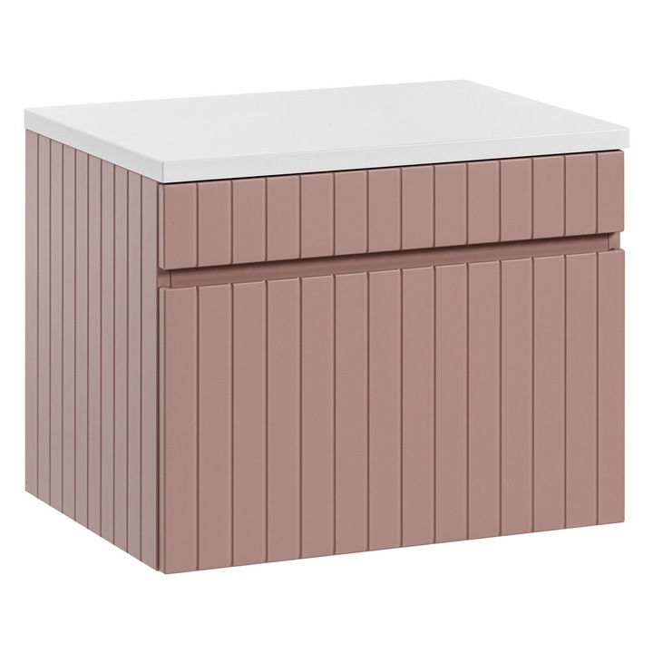 Set mobilier baie Comad, Iconic Rose, 60cm, 2 ani garantie