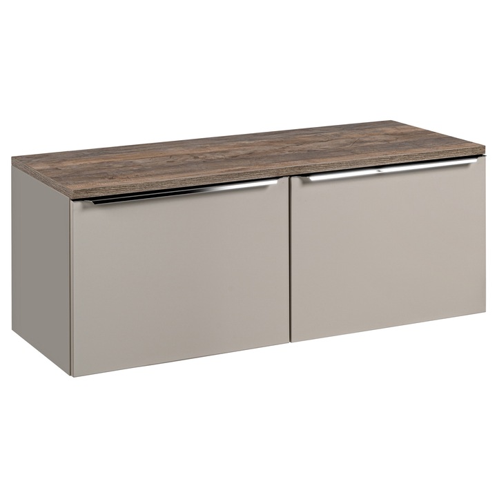 Set mobilier baie Santa Fe Taupe, 120x46cm