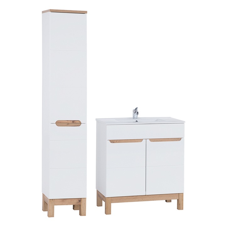 Set mobilier baie Bali White, 80cm, Comad