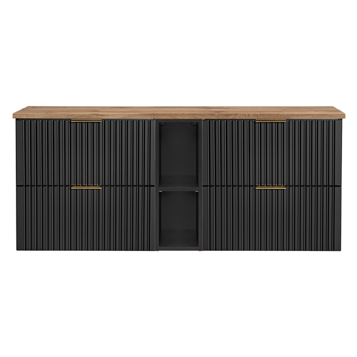 Set mobilier baie Adel Black, 140x46cm