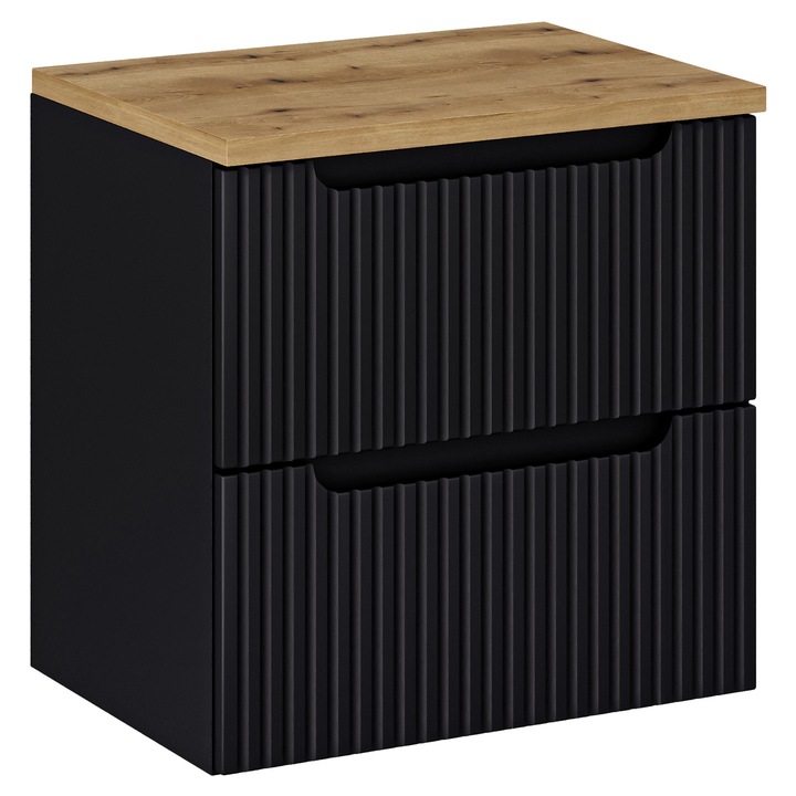 Mobilier de baie, Comad Nova Black, 60x40cm