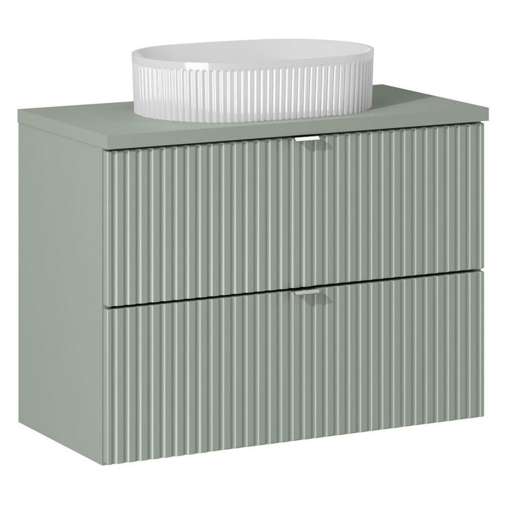 Set mobilier baie Comad, 80x40cm, cu blat si lavoar