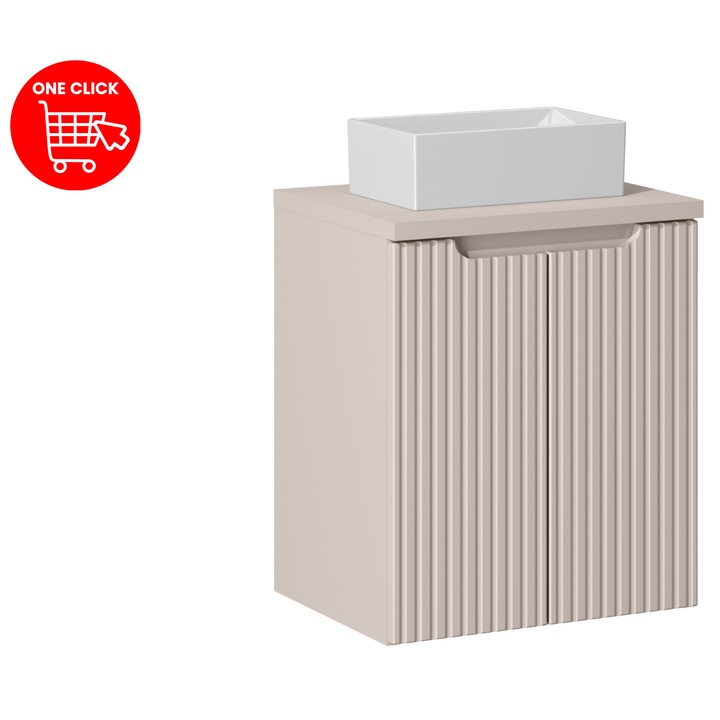 Set mobilier baie, 50x40cm, cu blat si umywalka, Nova Cashmere