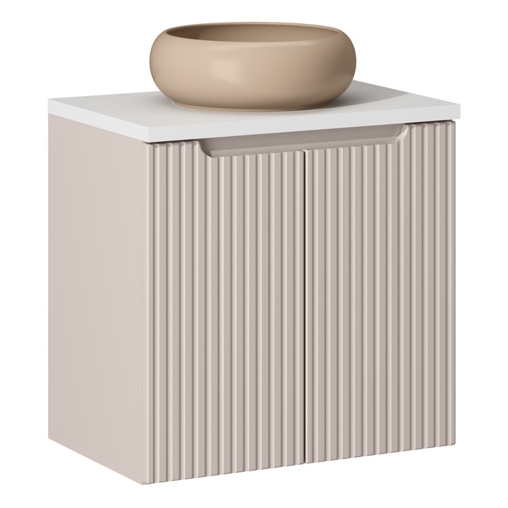 Set mobilier baie Comad Nova Cashmere, 60x40cm, cu blat si lavoar