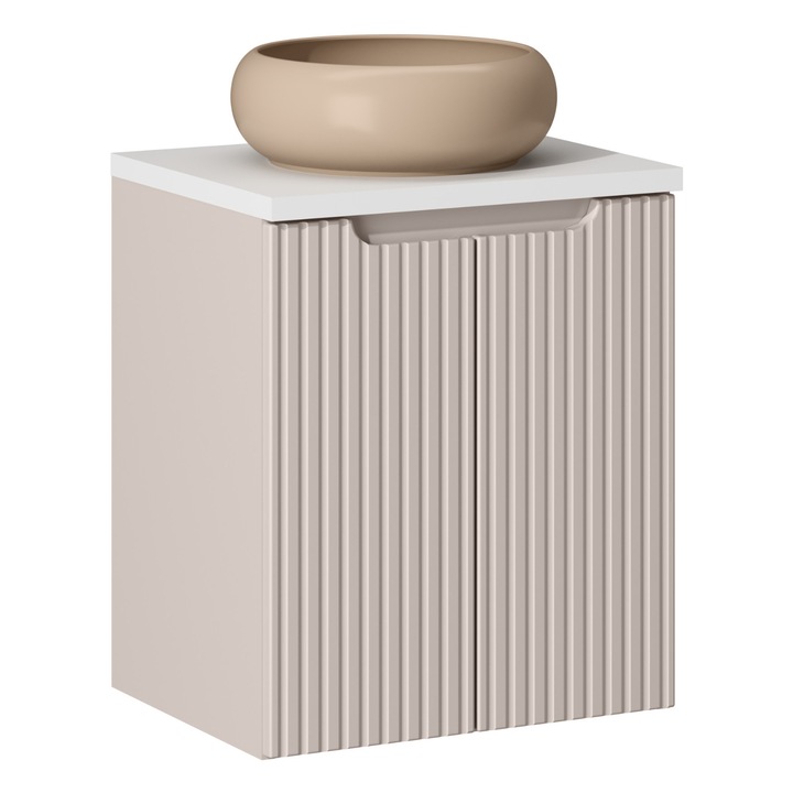 Set mobilier baie Comad, 50x40cm, cu blat si chiuveta, colectia Nova Cashmere