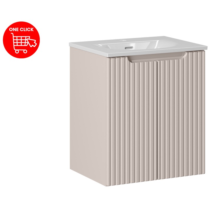 Set mobilier baie Comad, 50x40cm, cu umywalka, colectia Nova Cashmere