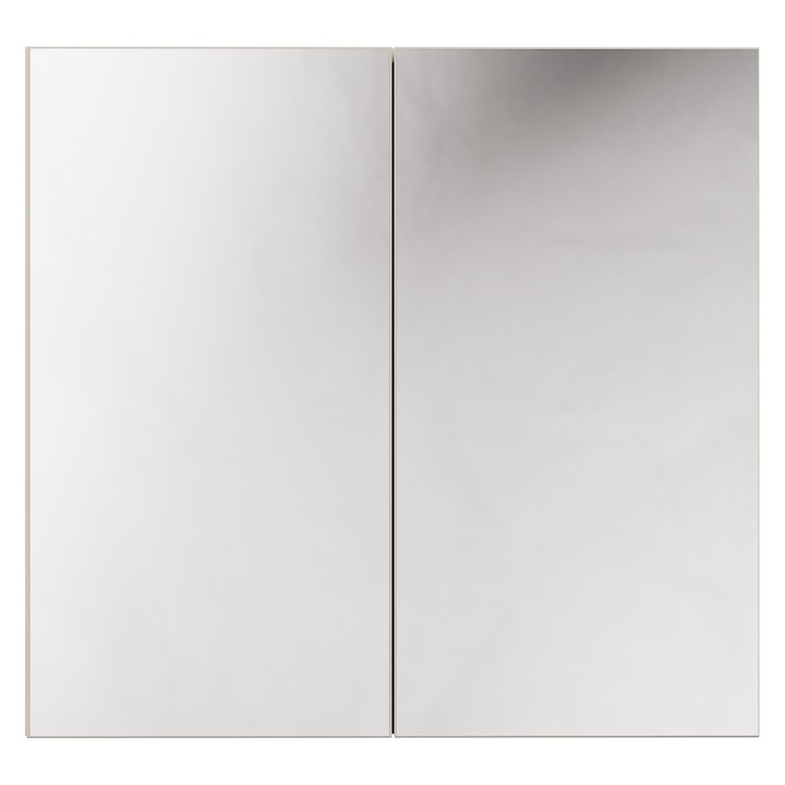 Dulap cu oglinda 80cm, Comad Bella Cashmere, 2 usi, 80x19x75cm