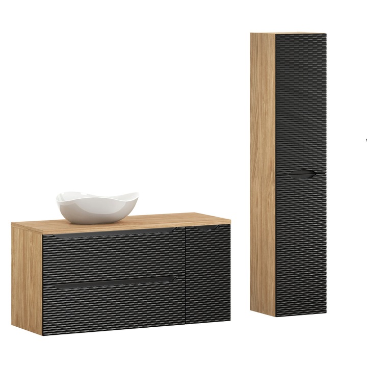 Set mobilier baie, 120x46cm, Comad Ocean Black