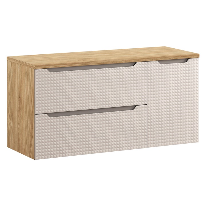 Set mobilier baie Luxor Beige, 120x46cm