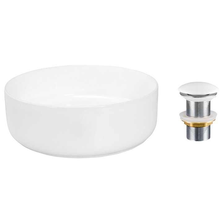 Set accesorii chiuveta Comad, 36x36cm, cu dop Click-Clack