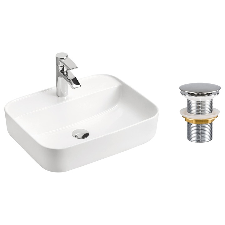 Set accesorii chiuveta Comad, 50x40cm, cu dop Click-Clack