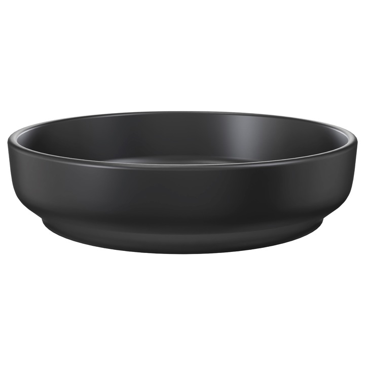 Lavoar nablat, Comad, 40x40x12cm, ceramica, negru mat