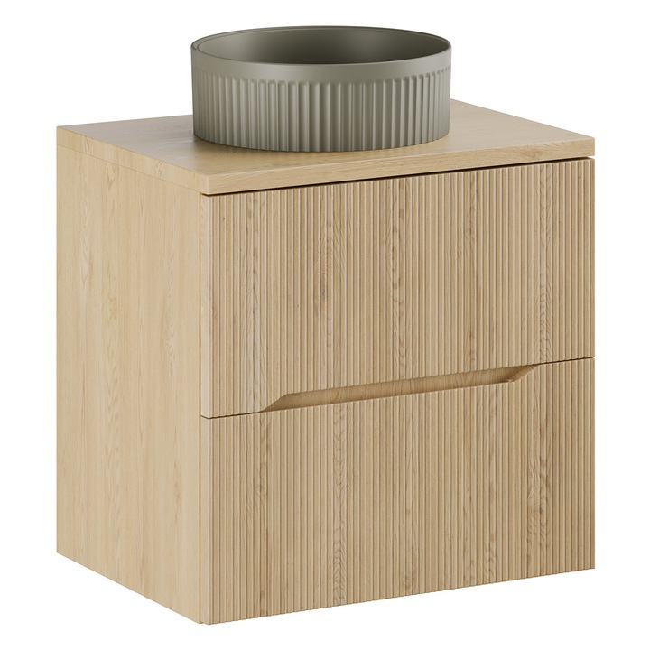 Set mobilier baie, Nordic Cremona, 60x46cm, cu blat si umywalka nablatowa