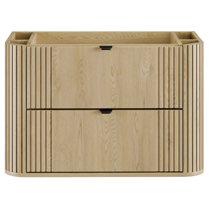 Szafa sub chiuveta 80cm, Ovalia Cremona, 2 sertare, Dab Cremona, 80x45.8x52cm