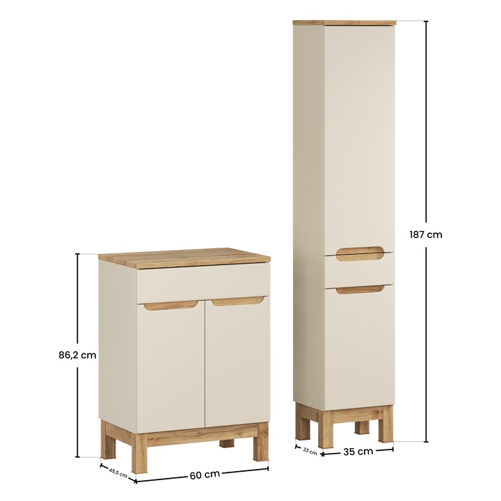 Set mobilier baie Bali Cashmere, 60x46cm