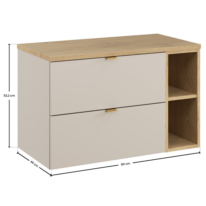 Set mobilier baie Dalia Cashmere, 80x46cm