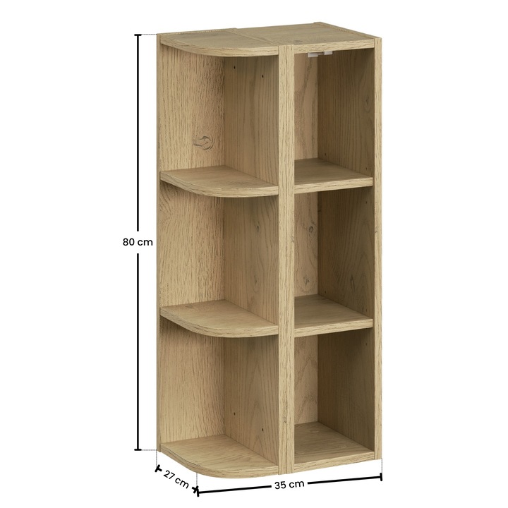 Dulap baie Dalia Cashmere, 2 rafturi, culoare Cashmere