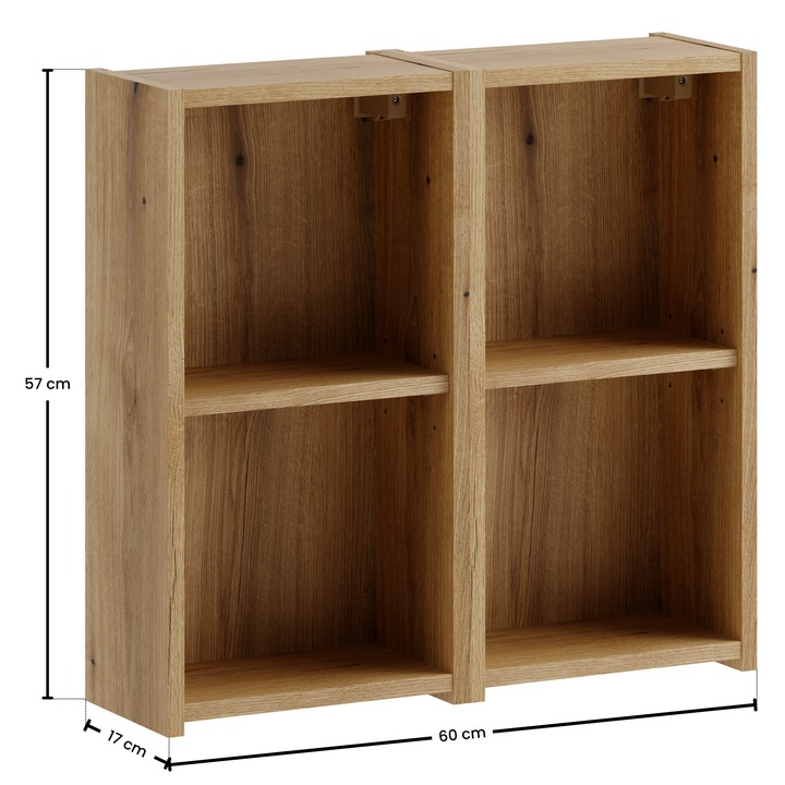 Dulap baie Nova Coast Evoke, 60x17cm, cu rafturi