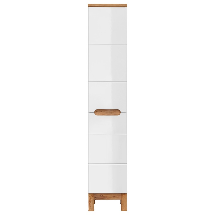 Dulap inalt Comad, 35 x 33 x 187 cm, 2 usi, Bali White, alb